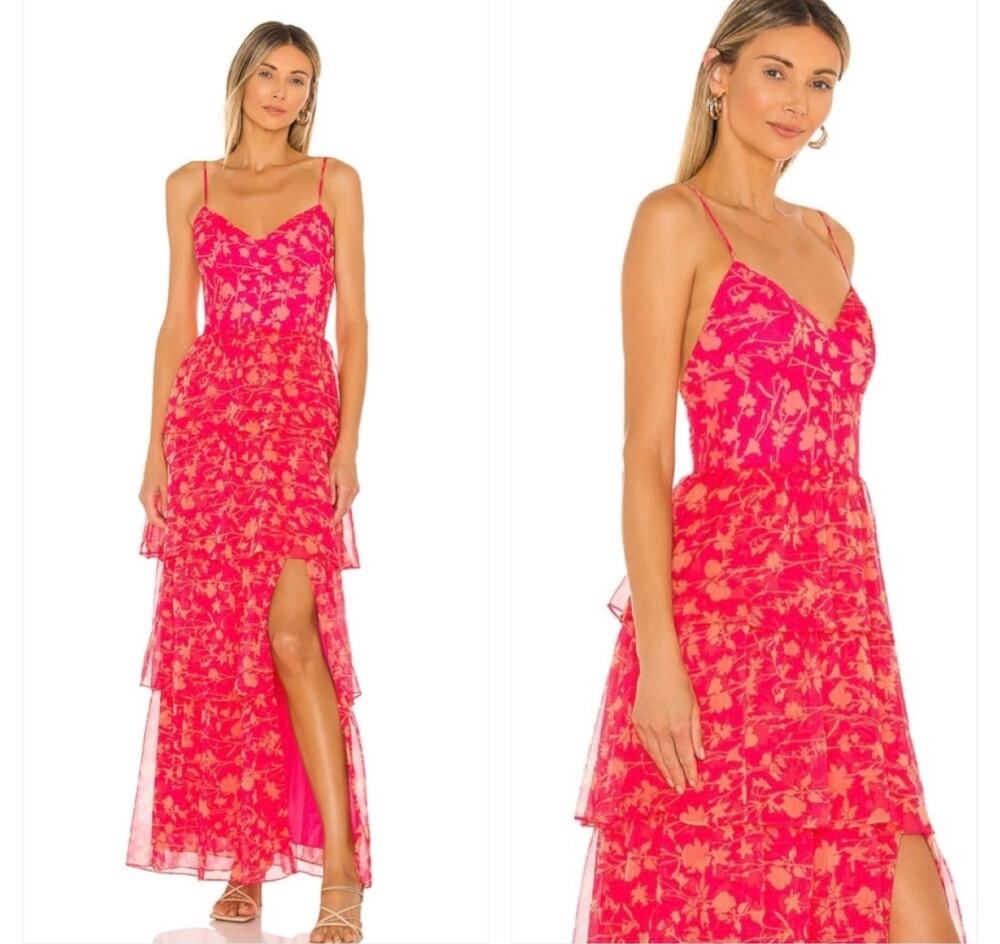 Amanda Uprichard Thaddea Maxi Dress Brookeside Women Size Small Wedding Guest